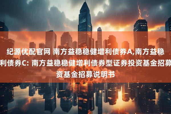 纪源优配官网 南方益稳稳健增利债券A,南方益稳稳健增利债券C: 南方益稳稳健增利债券型证券投资基金招募说明书